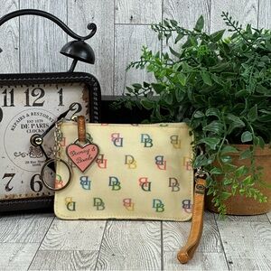 DOONEY & BOURKE - Vintage Signature Rainbow Logo Zip Wristlet Keychain